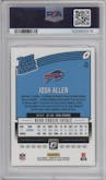 Josh Allen from the 2018 Panini Donruss Optic set graded by PSA and given an overall grade of 9.