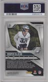 Cooper DeJean from the 2024 Panini Prizm set featuring a Disco parallel graded by PSA and given an overall grade of 10.