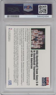 USA Basketball Team from the 1992-93 NBA Hoops set graded by PSA and given an overall grade of 10.