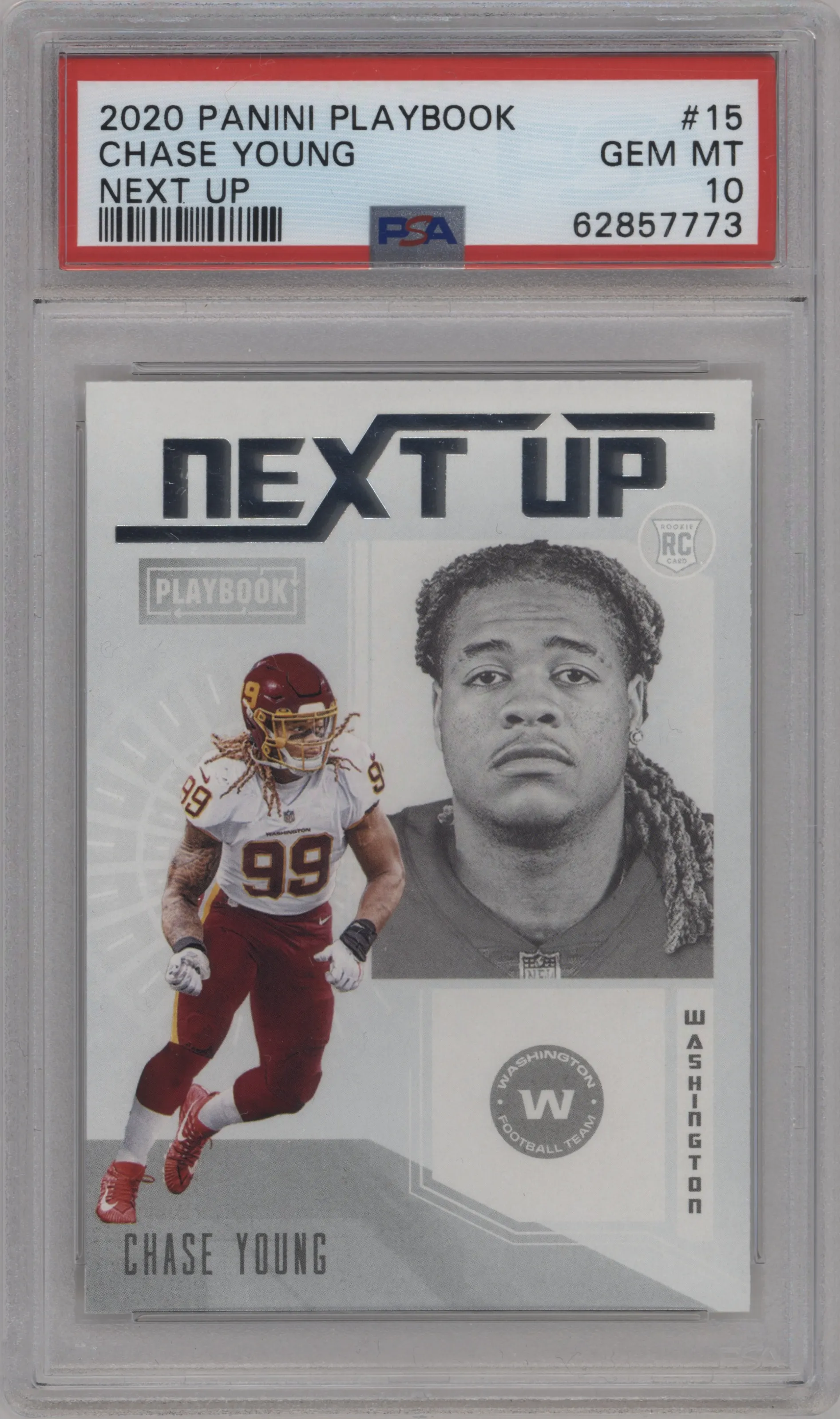 2020 Panini Playbook Next Up Chase Young #NU-15 PSA 10