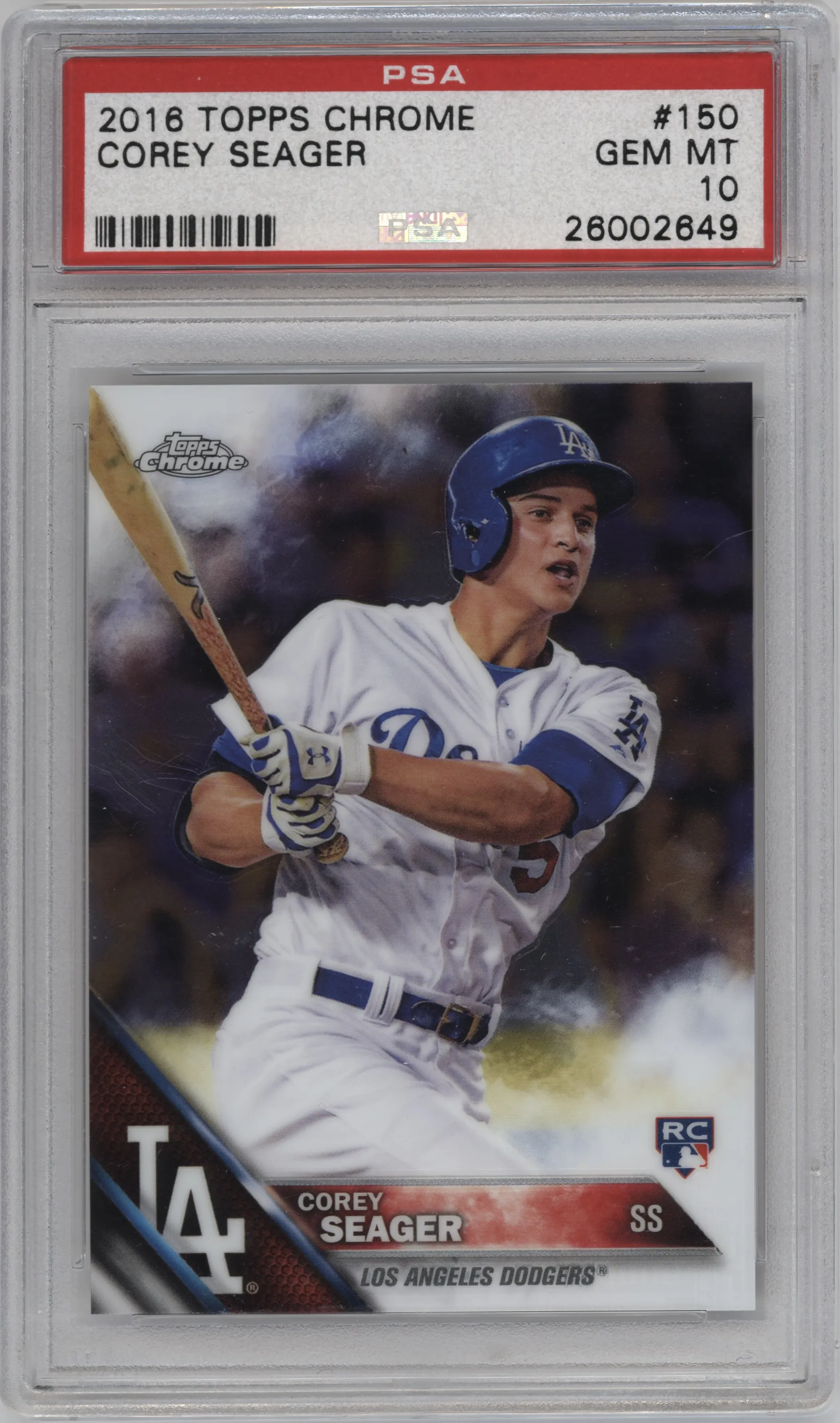 2016 Topps Chrome Corey Seager PSA 10
