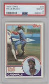 Willie McGee from the 1983 Topps set graded by PSA and given an overall grade of 8.