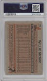 Willie McGee from the 1983 Topps set graded by PSA and given an overall grade of 8.
