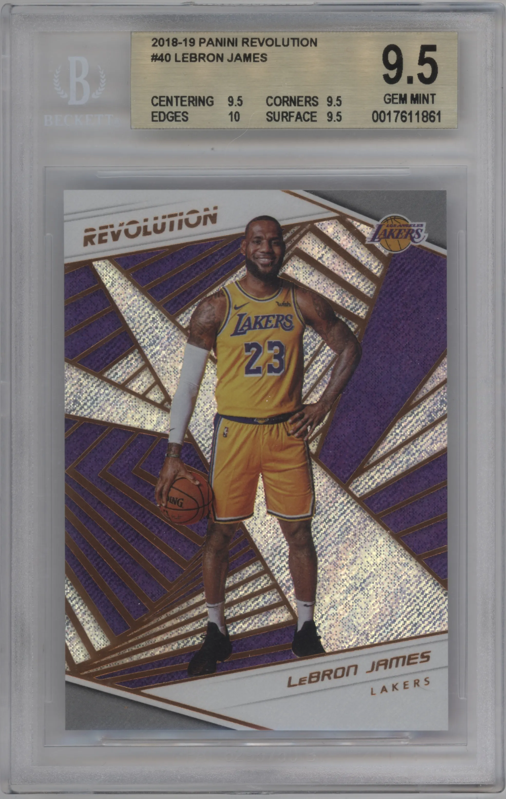 2018 Panini Revolution LeBron James #40 BGS 9.5