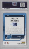 Malik Nabers from the 2024 Donruss set graded by PSA and given an overall grade of 10.
