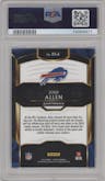 Josh Allen from the 2018 Panini Select set graded by PSA and given an overall grade of 9.