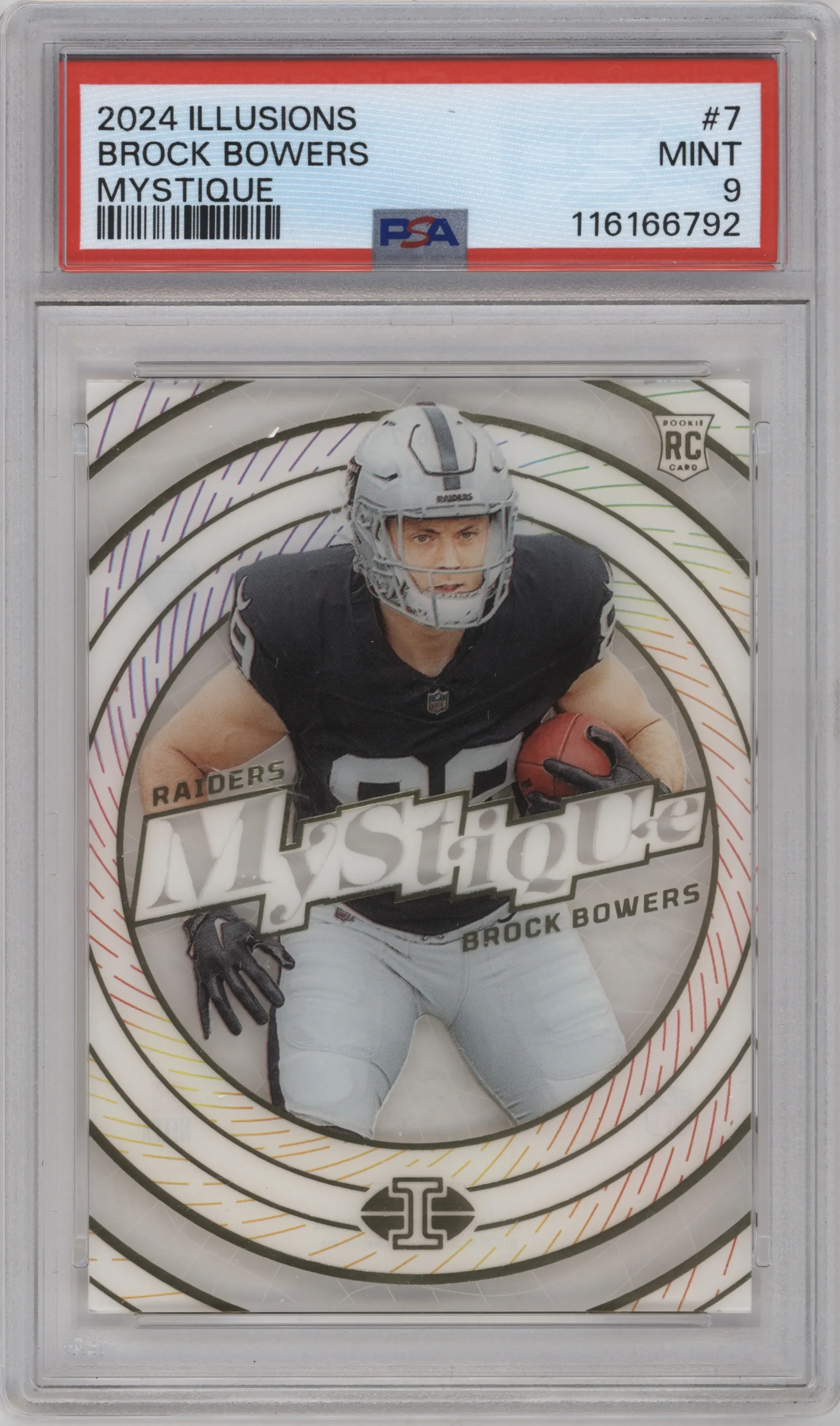 2024 Panini Illusions Mystique Brock Bowers PSA 9