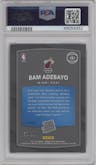Bam Adebayo from the 2017-18 Panini Donruss Optic set featuring a Red parallel graded by PSA and given an overall grade of 10.