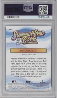 Elly De La Cruz from the 2024 Topps Chrome set graded by PSA and given an overall grade of 10.