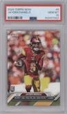 Jayden Daniels from the 2024 Topps Now set graded by PSA and given an overall grade of 10.