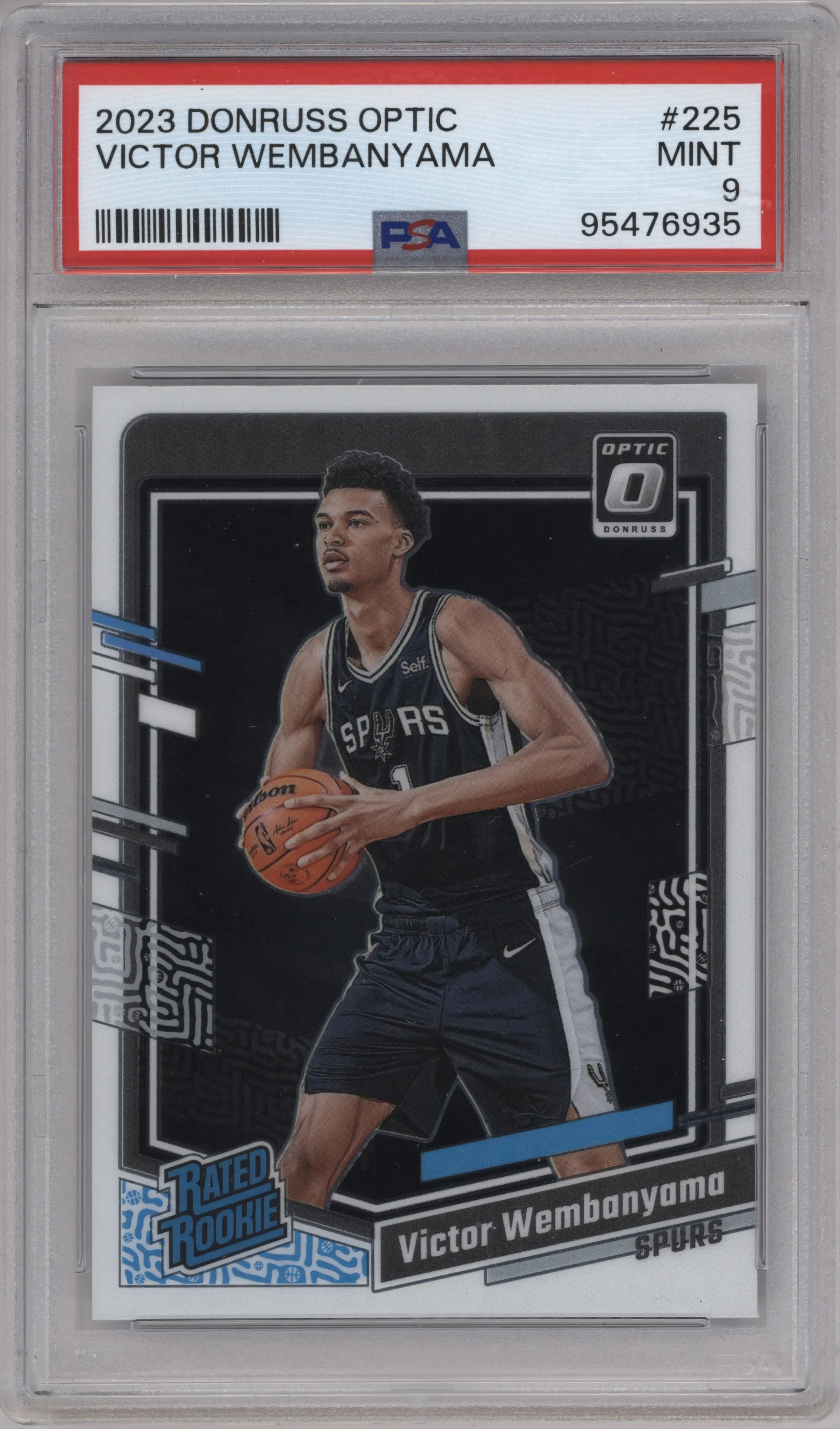 2023 Donruss Optic Rated Rookie Victor Wembanyama PSA 9