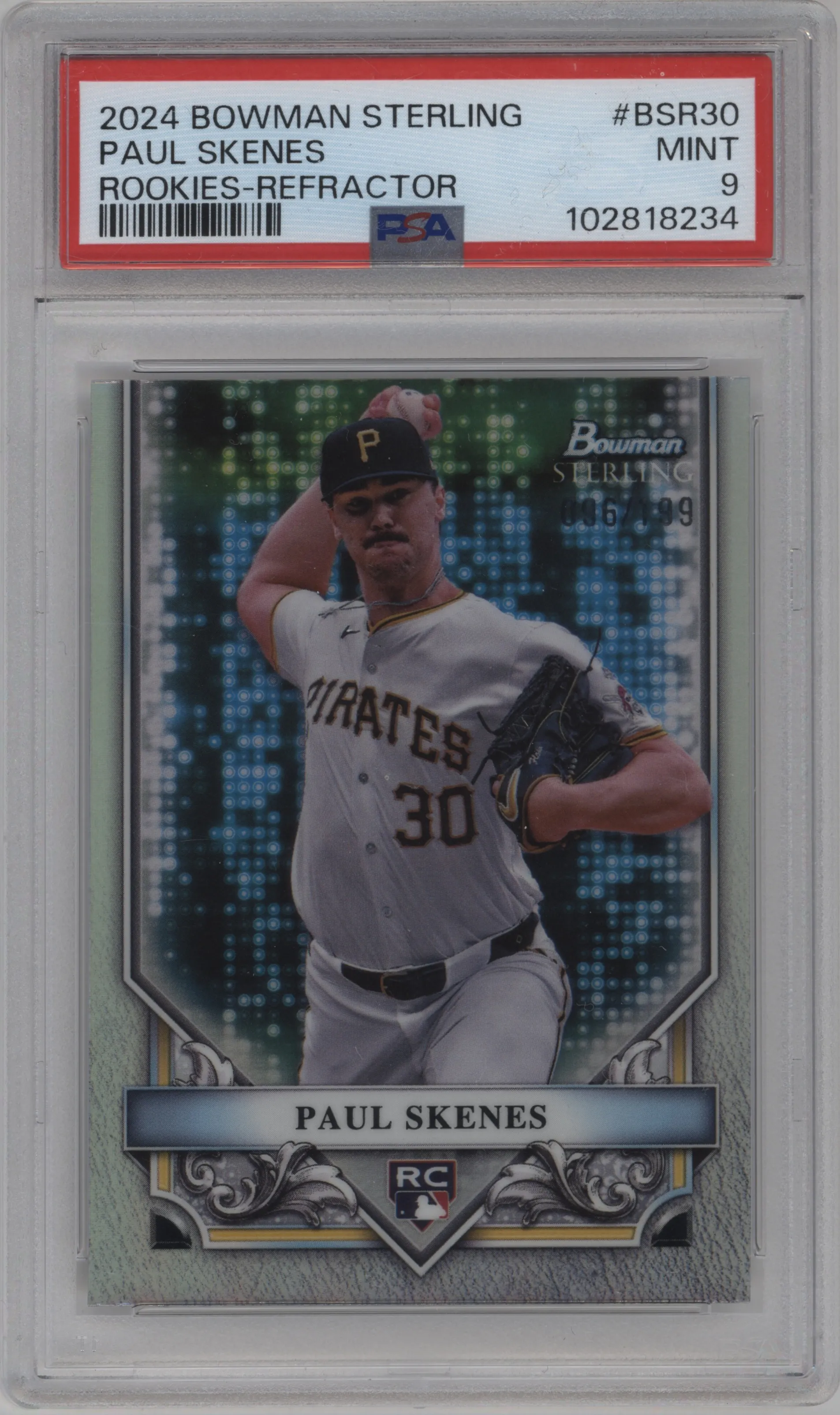 2024 Bowman Sterling Paul Skenes Refractor #BSR-30 PSA 9