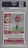 Deebo Samuel from the 2019 Panini Contenders Optic set graded by PSA and given an overall grade of 9.