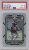 Chris Olave from the 2022 Panini Prizm set graded by PSA and given an overall grade of 10.
