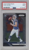 Josh Allen from the 2018 Panini Prizm set graded by PSA and given an overall grade of 9.