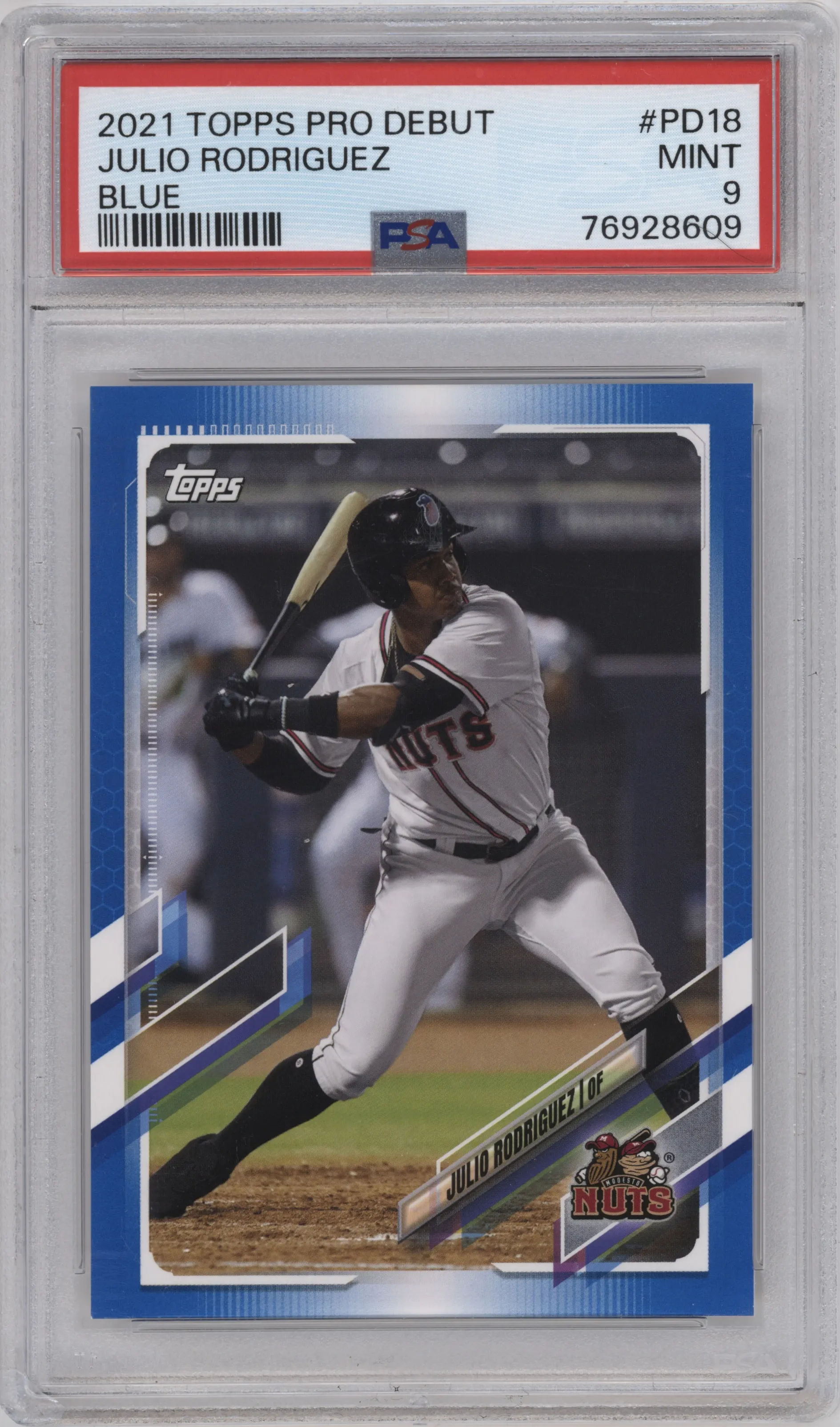 2021 Topps Pro Debut Julio Rodriguez Blue PSA 9