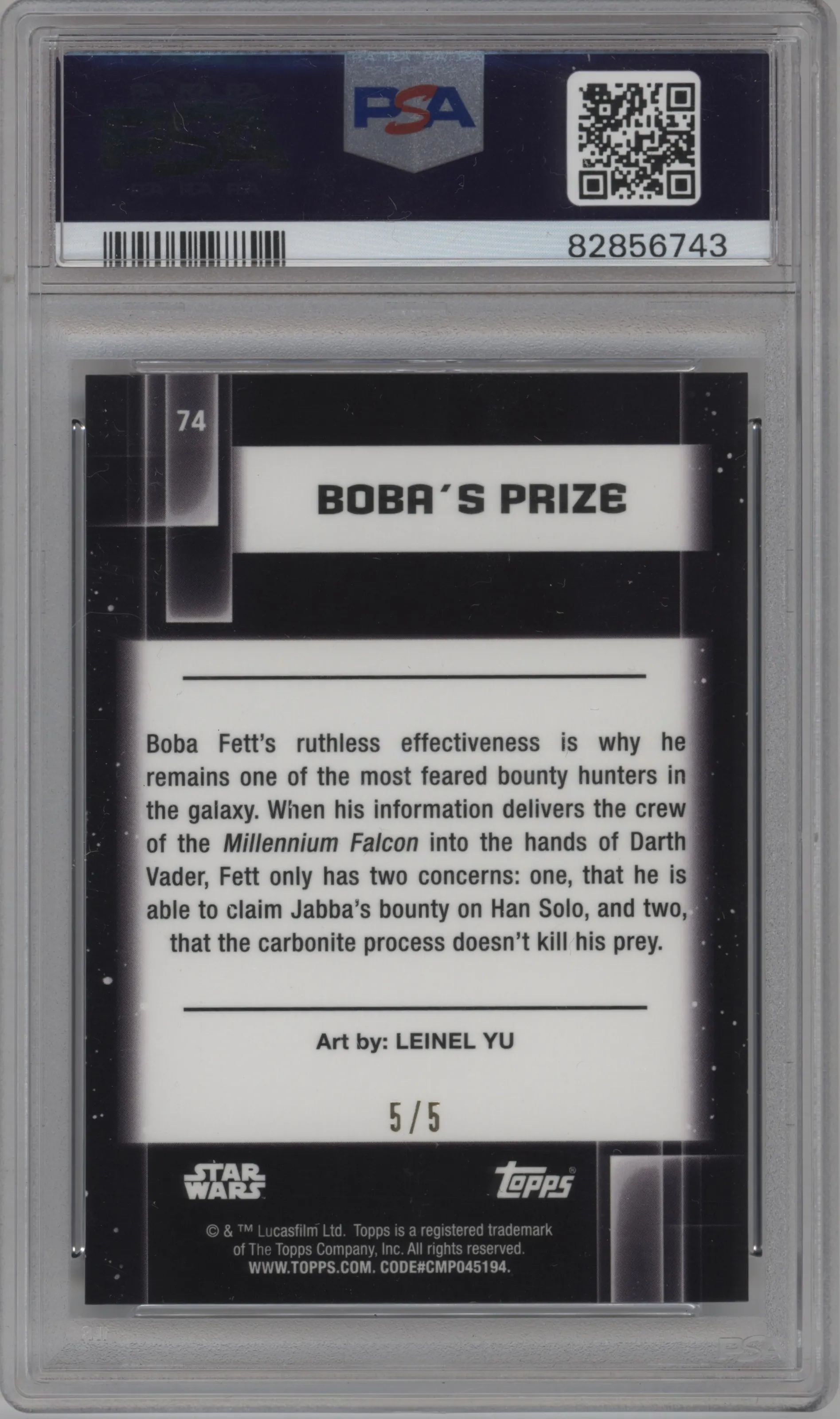 Boba's Prize