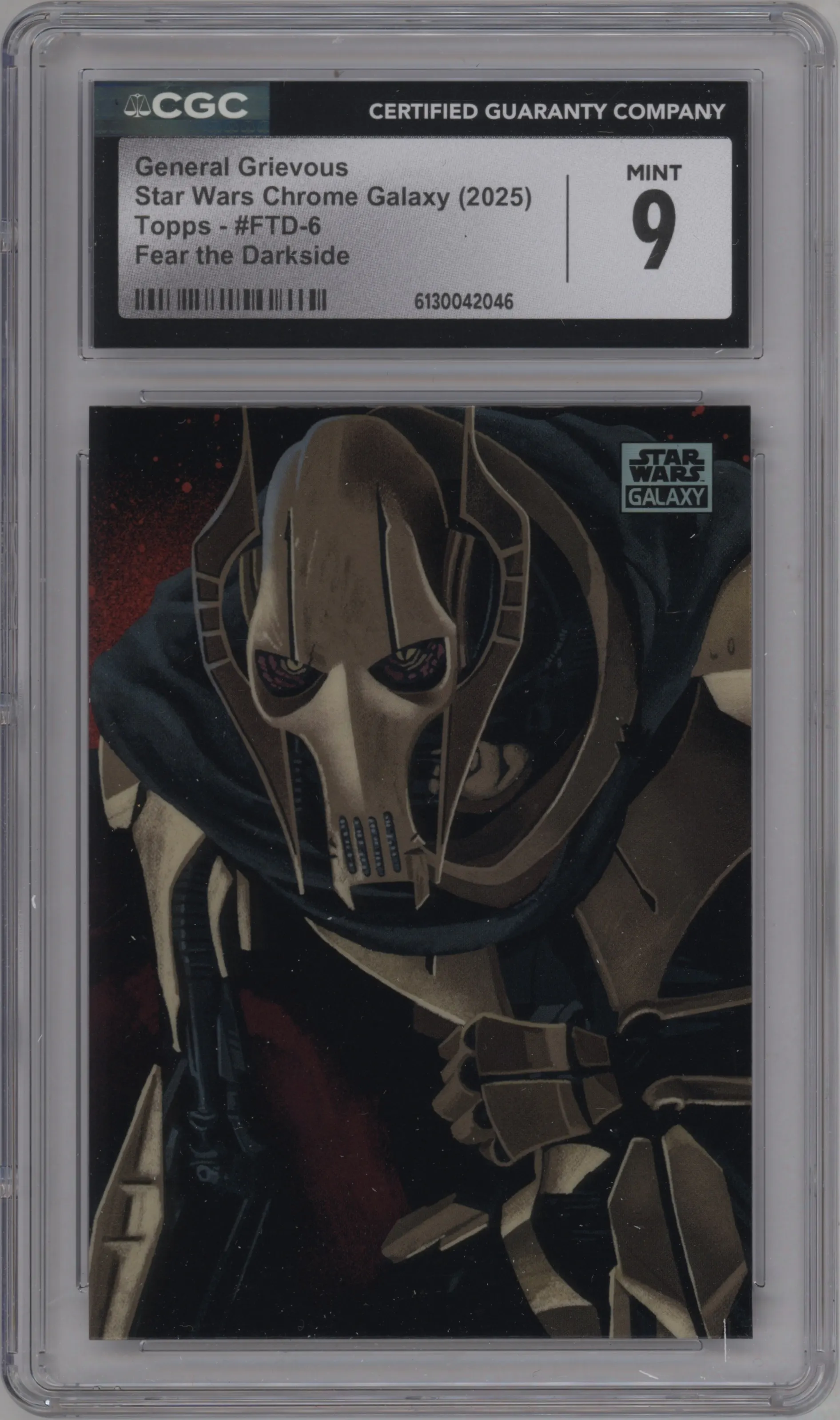 2025 Topps Chrome Star Wars Galaxy Fear of the Darkside General Grievous CGC 9