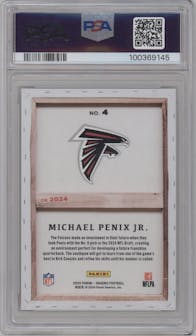 Michael Penix Jr. from the 2024 Panini Origins set graded by PSA and given an overall grade of 10.