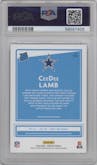 CeeDee Lamb from the 2020 Panini Donruss set graded by PSA and given an overall grade of 10.