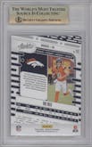 Bo Nix from the 2024 Panini Absolute set featuring a Retail parallel graded by Beckett and given an overall grade of 9.5.