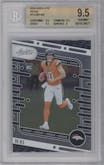 Bo Nix from the 2024 Panini Absolute set featuring a Retail parallel graded by Beckett and given an overall grade of 9.5.