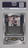 C.J. Stroud from the 2023 Panini Prizm set featuring a Silver Prizm parallel graded by PSA and given an overall grade of 9.