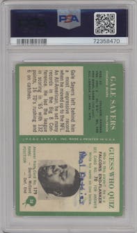 Gale Sayers from the 1966 Philadelphia set graded by PSA and given an overall grade of 4.