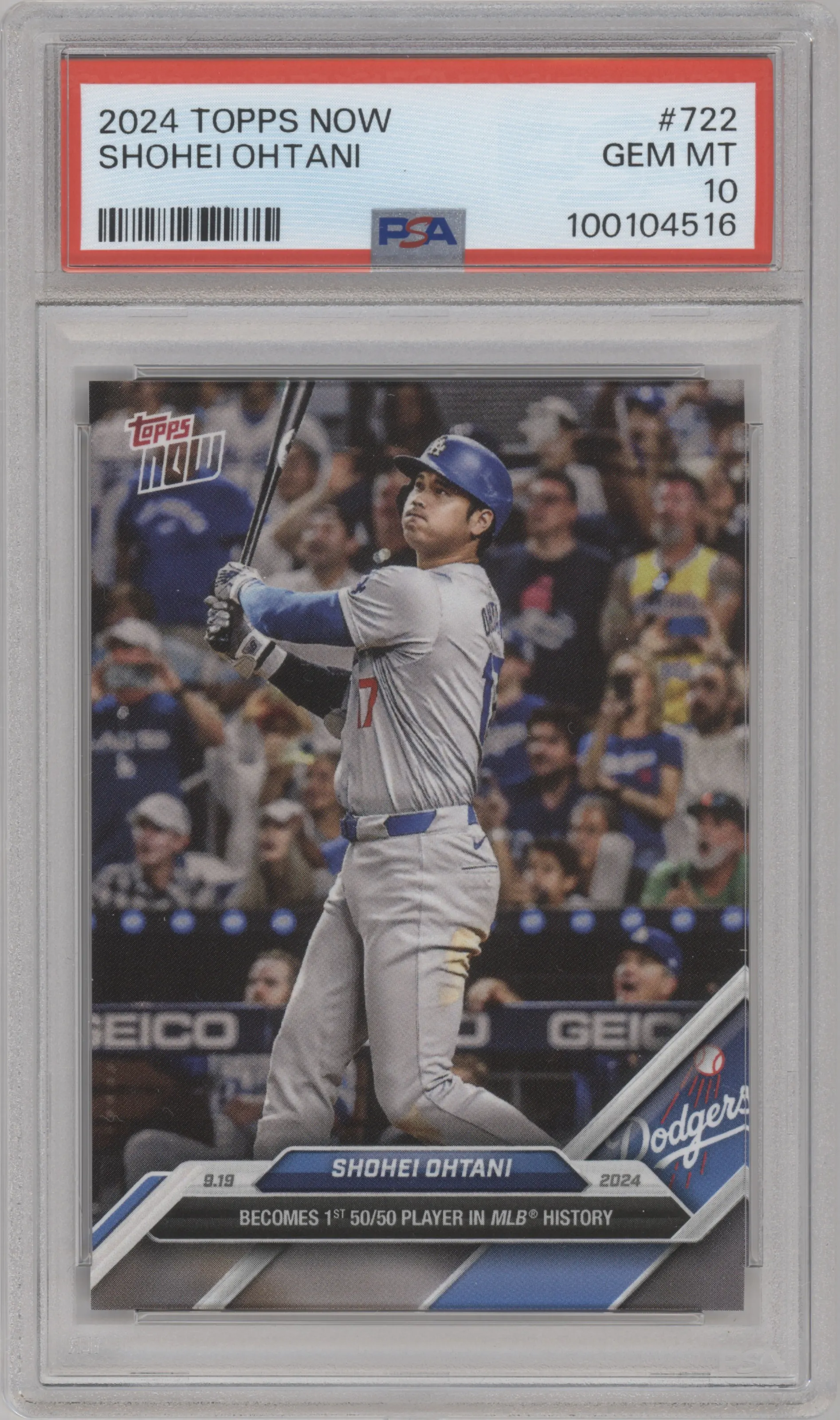 2024 Topps Now Shohei Ohtani PSA 10