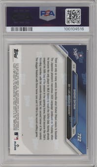 Shohei Ohtani from the 2024 Topps Now set graded by PSA and given an overall grade of 10.