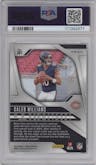 Caleb Williams from the 2024 Panini Prizm set featuring a Silver Prizm parallel graded by PSA and given an overall grade of 9.