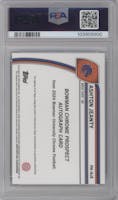Ashton Jeanty from the 2024 Bowman University Chrome set graded by PSA and given an overall grade of 9.