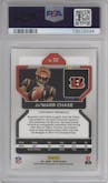 Ja'Marr Chase from the 2021 Panini Prizm set graded by PSA and given an overall grade of 9.