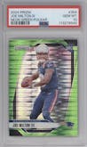 Joe Milton III from the 2024 Panini Prizm set featuring a Neon Green Pulsar  parallel graded by PSA and given an overall grade of 10.