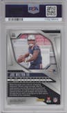 Joe Milton III from the 2024 Panini Prizm set featuring a Neon Green Pulsar  parallel graded by PSA and given an overall grade of 10.