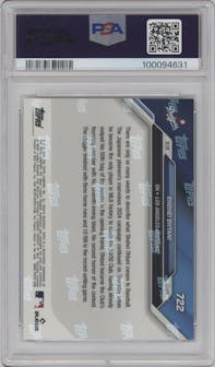 Shohei Ohtani from the 2024 Topps Now set graded by PSA and given an overall grade of 10.