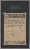 Jimmy Brown from the 1959 Topps set graded by SGC and given an overall grade of 3.