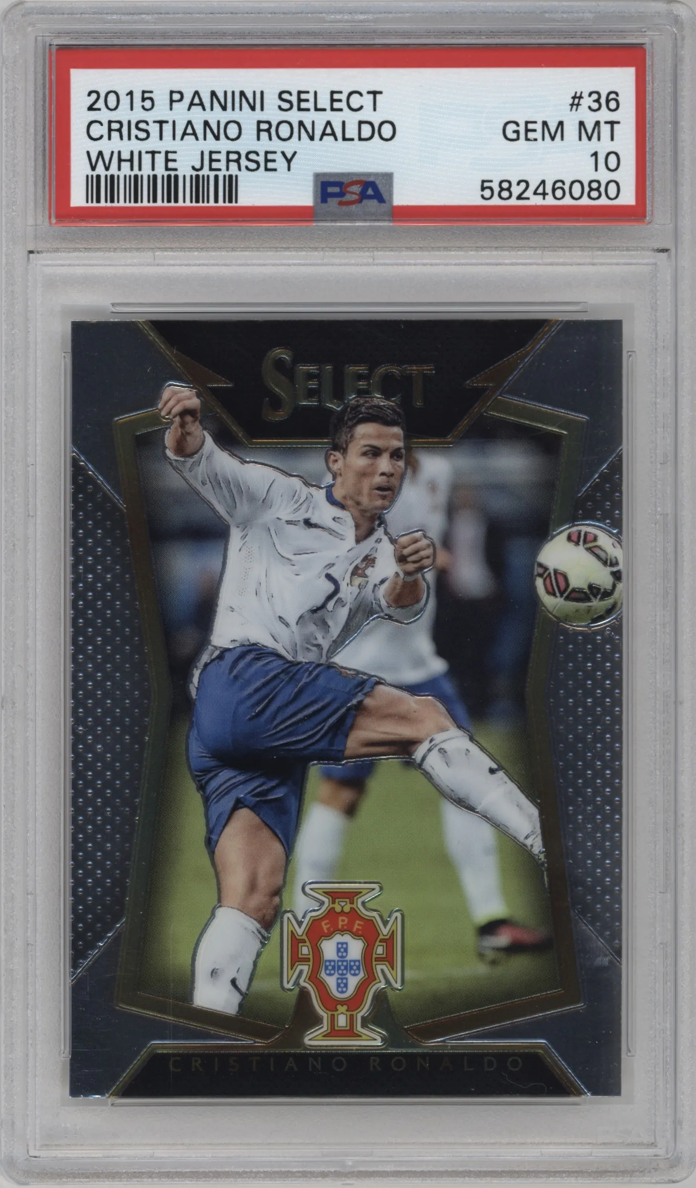 2015 Panini Select Cristiano Ronaldo #36 PSA 10