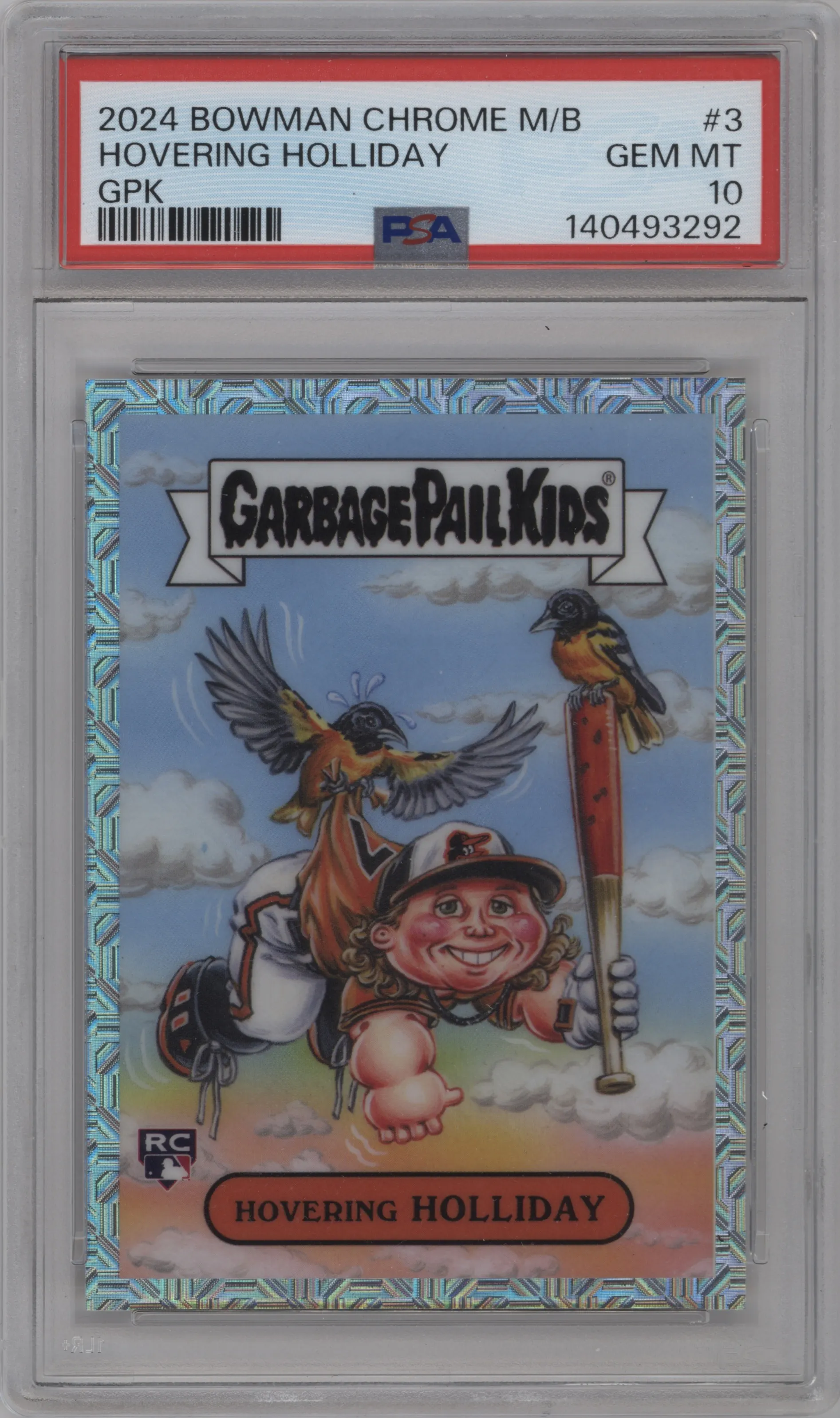 2024 Bowman Chrome Mega Box GPK Hovering Holliday #BGP-3 PSA 10