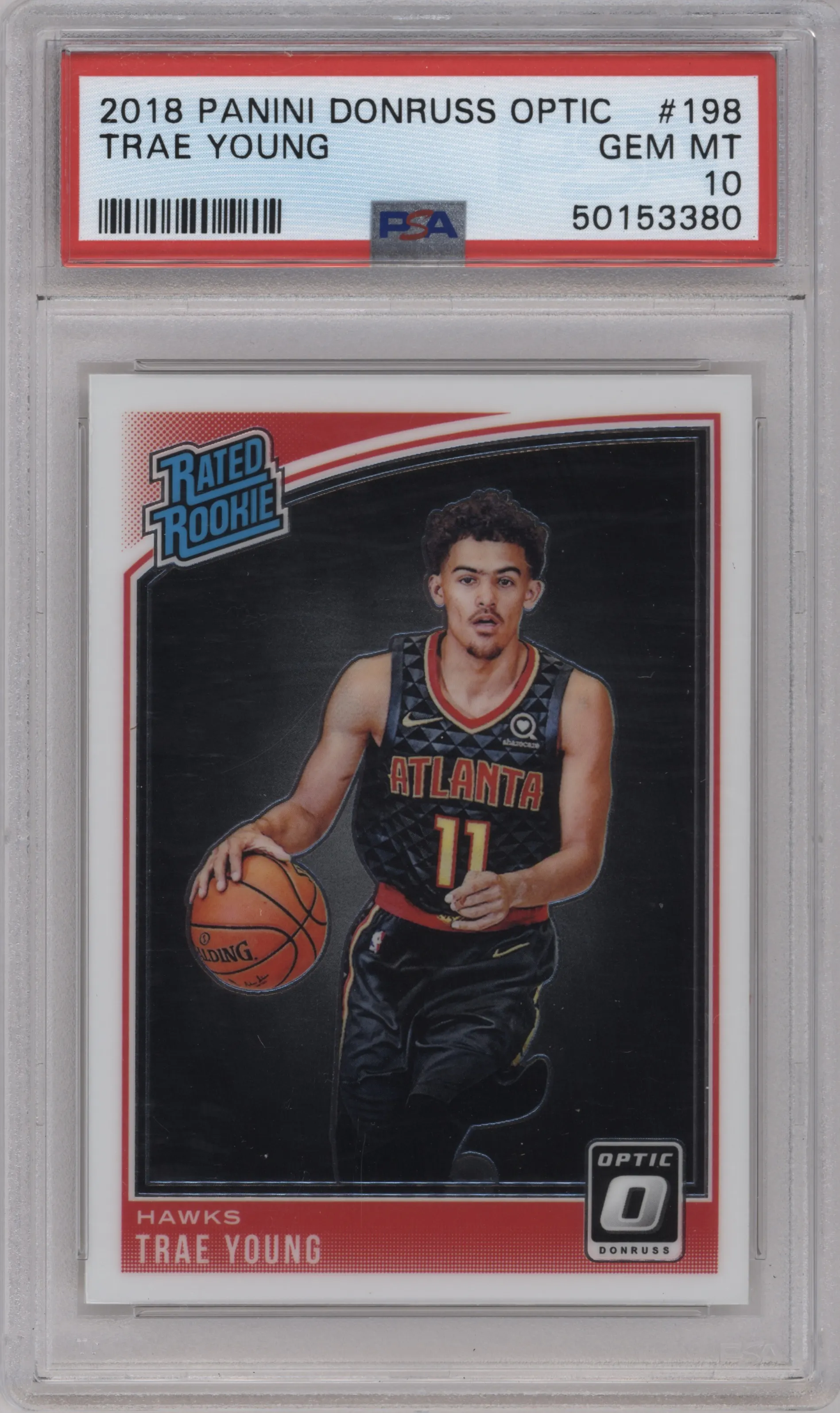 2018 Panini Donruss Optic Rated Rookie Trae Young PSA 10