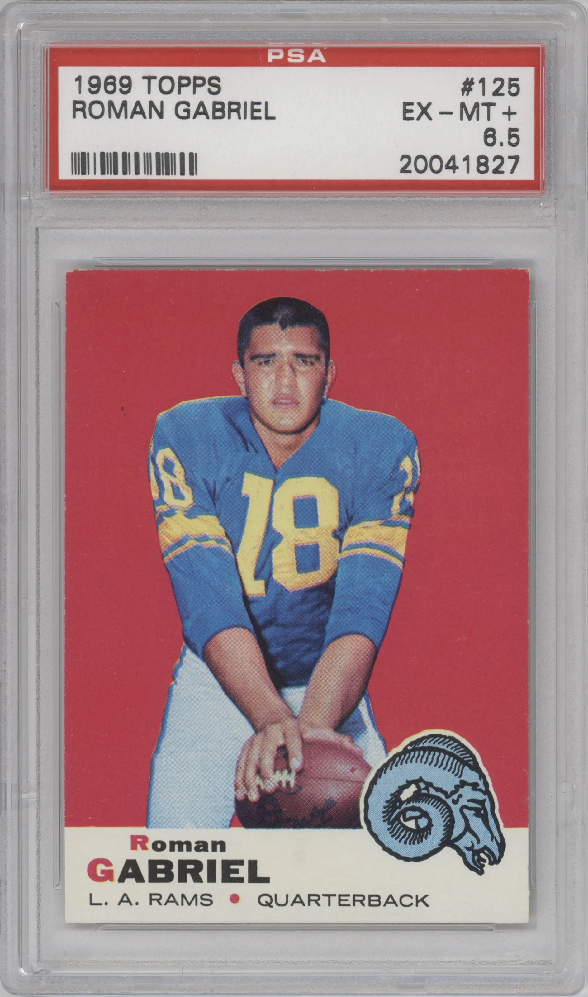 1969 Topps Roman Gabriel #125 PSA 6.5