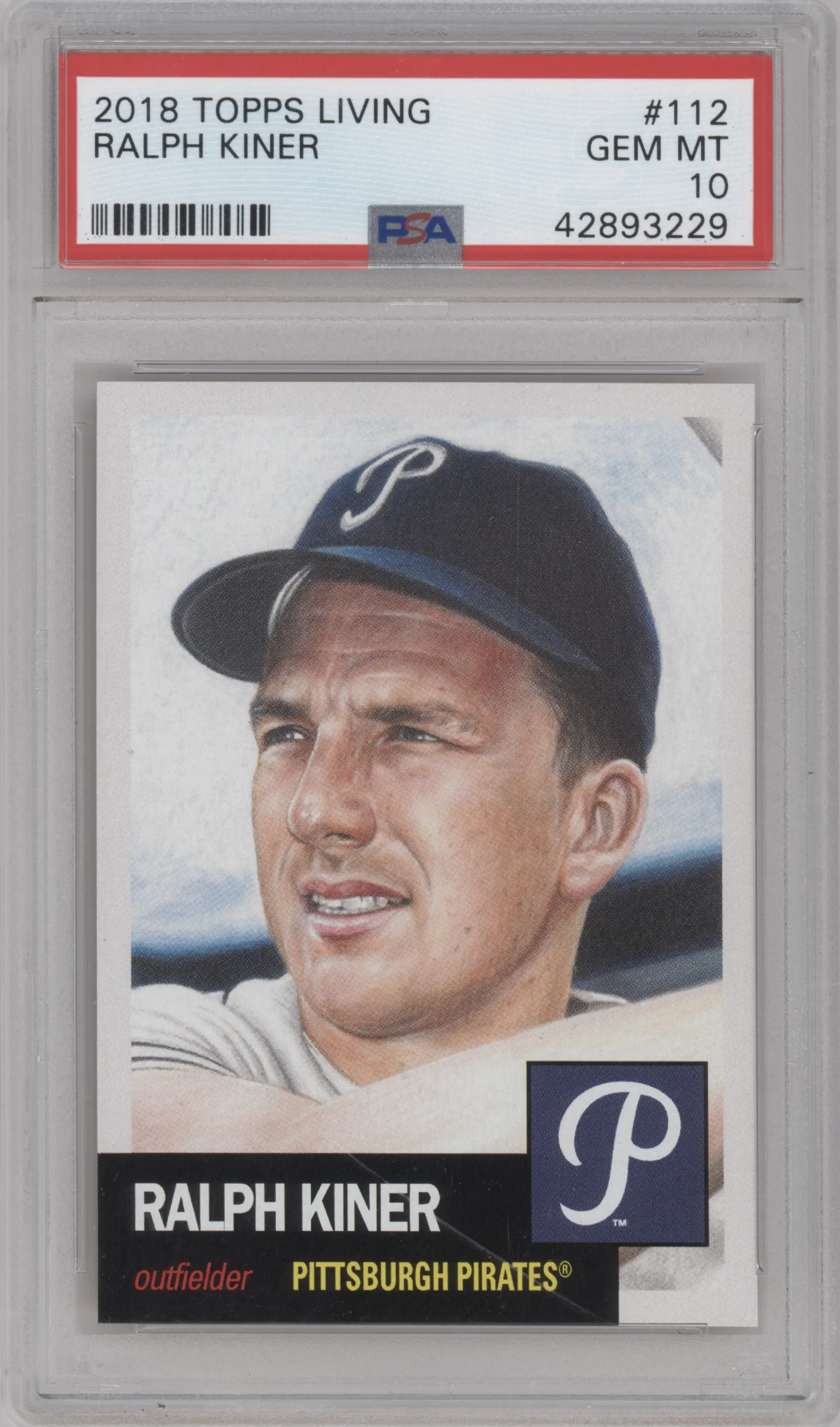 2021 Ultimate Topps Living Set 2018 Ralph Kiner #112 PSA 10
