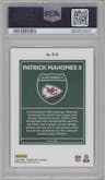 Patrick Mahomes II from the 2023 Donruss Optic set graded by PSA and given an overall grade of 10.