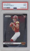 Jayden Daniels from the 2024 Panini Prizm set graded by PSA and given an overall grade of 9.