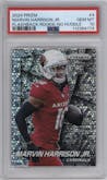 Marvin Harrison Jr. from the 2024 Panini Prizm set featuring a No Huddle parallel graded by PSA and given an overall grade of 10.