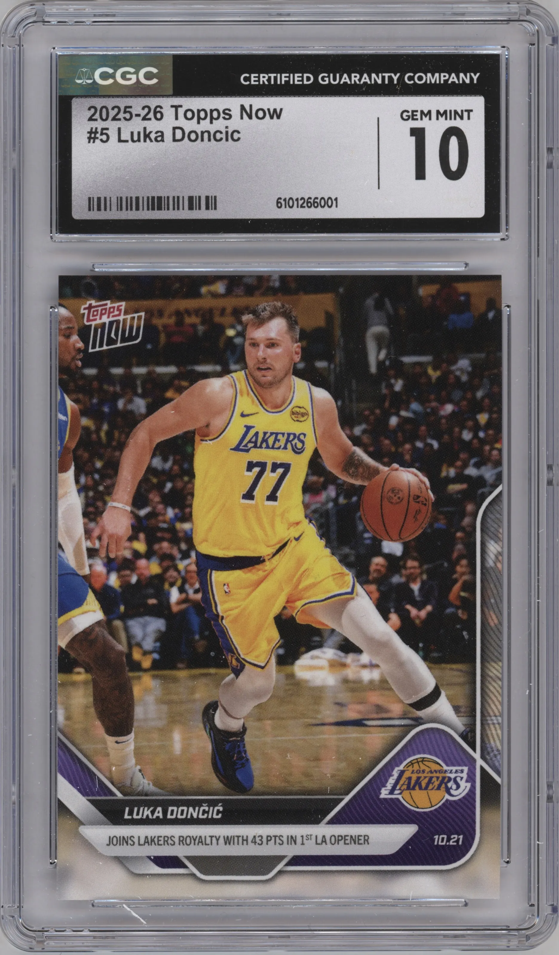 2025 Topps Now Luka Doncic #5 CGC 10