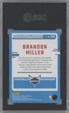 Brandon Miller from the 2023-24 Panini Donruss set featuring a Choice Gold parallel graded by SGC and given an overall grade of 8.5.