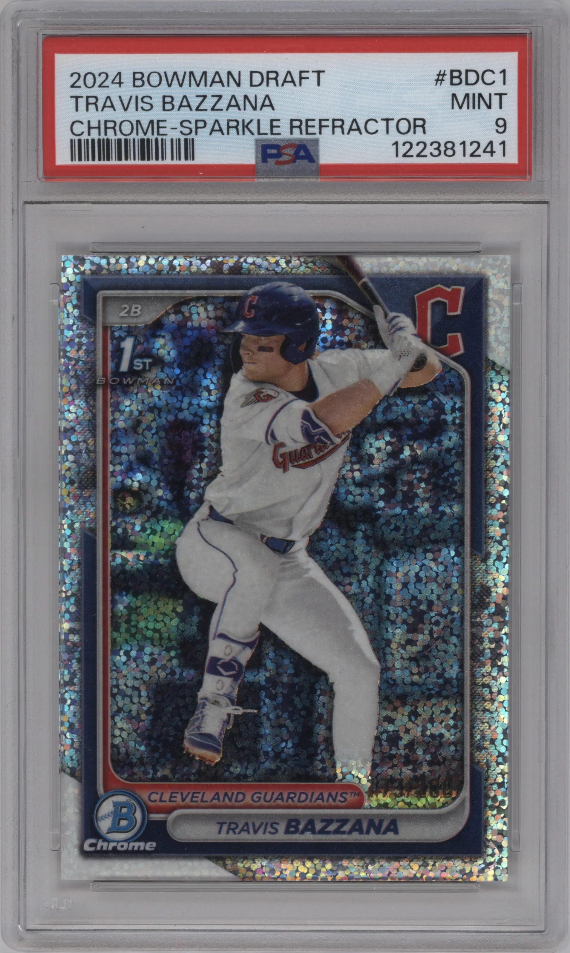 2024 Bowman Draft Chrome Travis Bazzana Sparkle Refractor #BDC-1 PSA 9