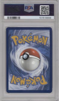 Pikachu ex from the 2024 Pokemon SV set graded by PSA and given an overall grade of 9.