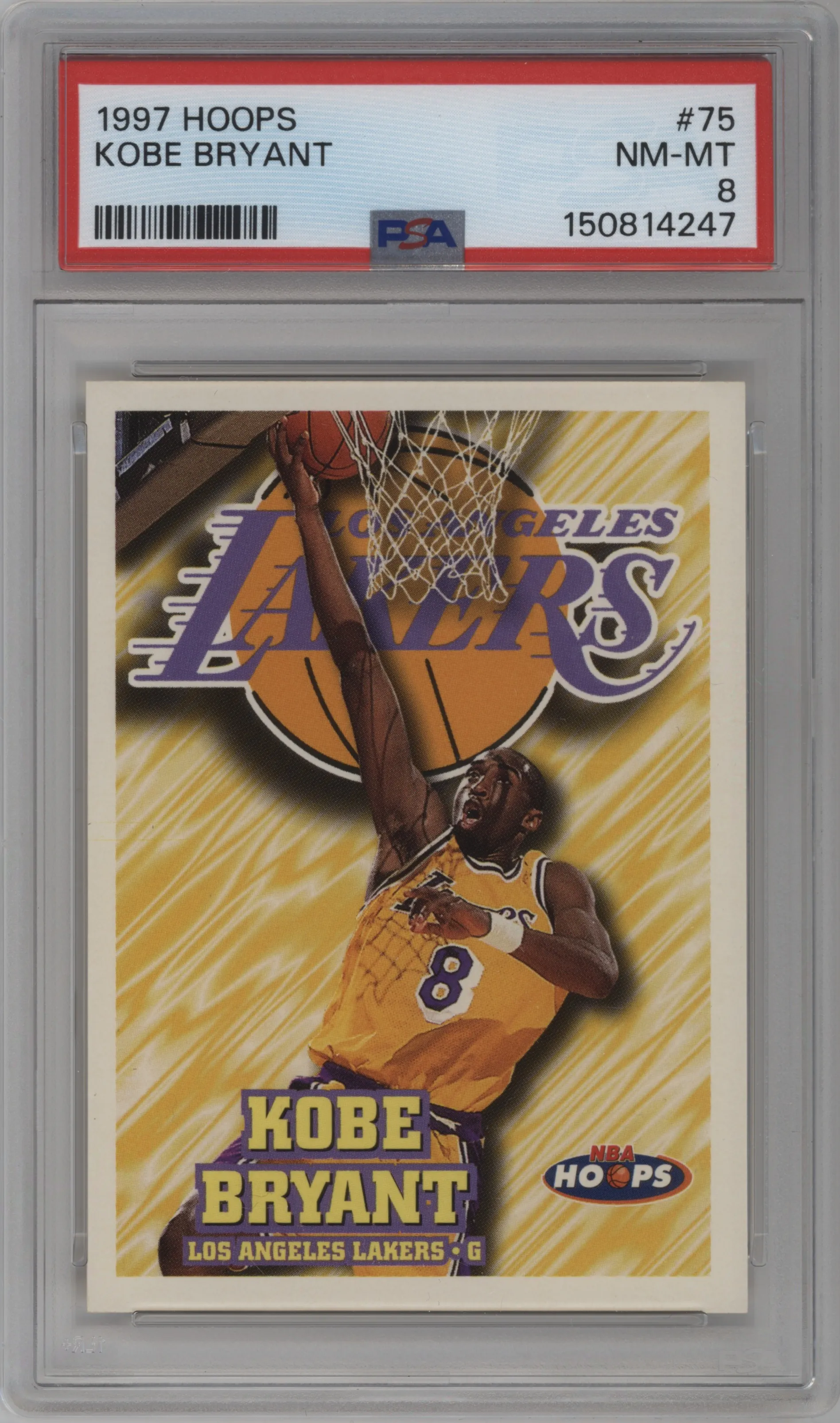 1997 NBA Hoops Kobe Bryant #75 PSA 8